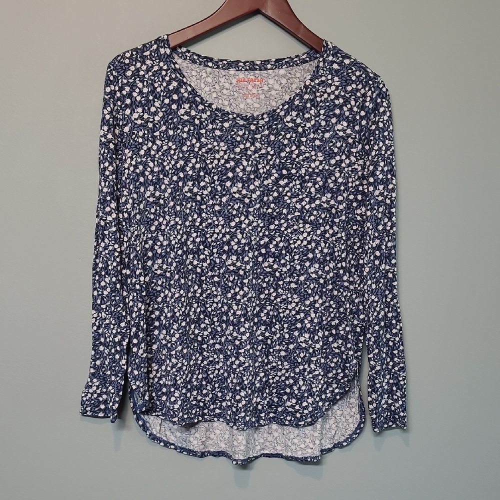 Navy Floral Women's Blouse